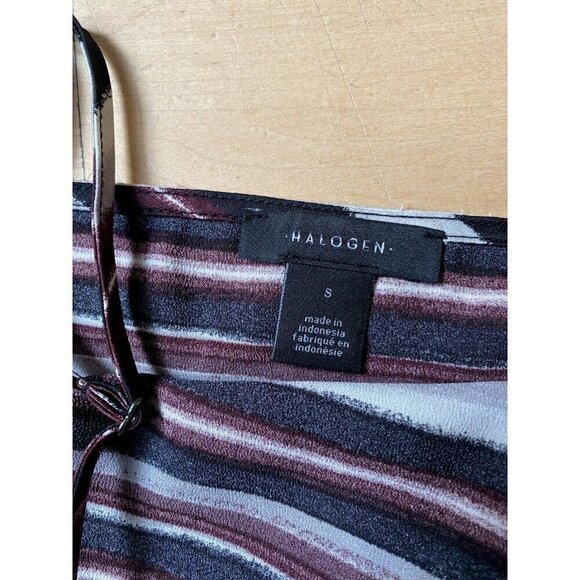 halogen BNWOT women stripe tank top sz small NEW v neck - Picture 5 of 6